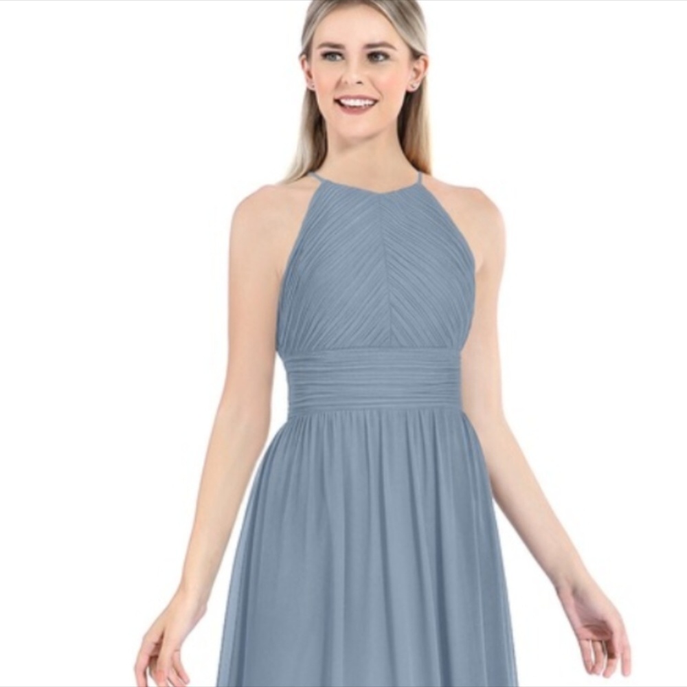 Azazie Dusty Blue Jermaine